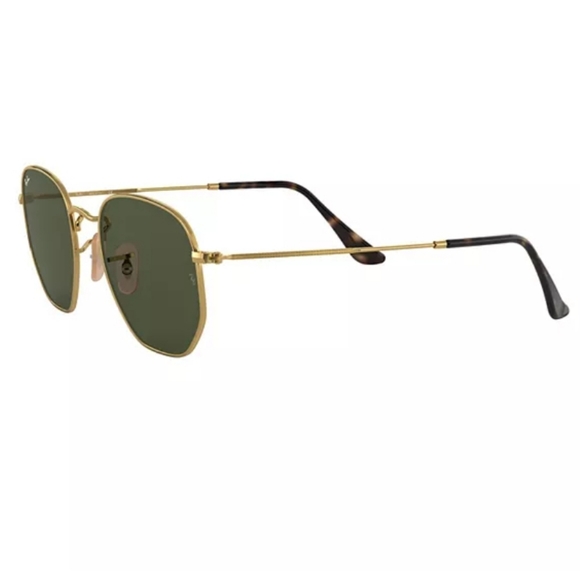 Ray Ban Hexagonal Green G15 Lenses RB3548N Gold Frame - Picture 5 of 14